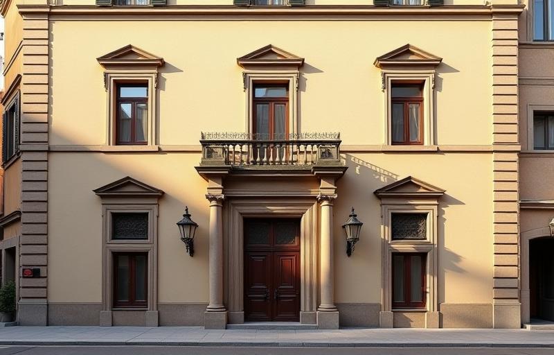 Exterior view of a historic building potentially housing Casa Editrice Fiori in Florence.