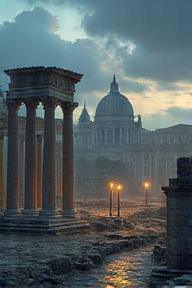 Cover of 'Whispers of Roman Ruins' by Alessio Conti. Historical Fiction.