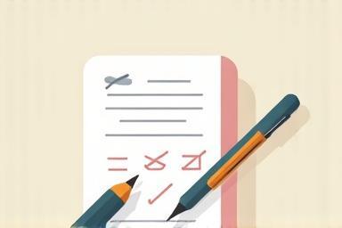 Image representing editing process with pen and paper.